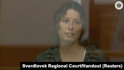 Ksenija Karelina u sudnici u Jekaterinburgu, 20. 6. 2024.