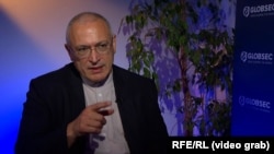 Mikhail Khodorkovsky in an interview with Current Time at the Globsec security conference in Prague, September 2024