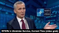 Generalni sekretar NATO-a Jens Stoltenberg tokom intervjua za RSE, Brisel, 20. februar 2024.
