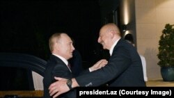 Ռուսաստանի նախագահ Վլադիմիր Պուտինը, Ադրբեջանի նախագահ Իլհամ Ալիևը, արխիվային լուսանկար