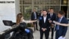 Lider grčkog opozicionog Pasoka Nikos Andrulakis daje izjavu medijima posle podnošenja žalbe Vrhovnom sudu u Atini zbog prisuškivanja njegovog telefona, 26. jul 2022.
