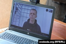 Uladz Hridzin bio je zatvoren i tokom suđenja kojem je prisustvovao preko Skypa.