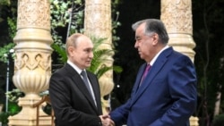 Владимир Путин и Эмомали Рахмон 8 октября