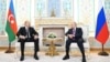 Președinții Ilham Aliev și Vladimir Putin, la Dușanbe, Tadjikistan, 9 octombrie 2025.