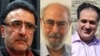 از راست: مهدی محمودیان، ابوالفضل قدیانی و مصطفی تاجزاده