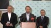 Zlatko Lagumdžija, Bakir Izetbegović i Fahrudin Radončić na konferenciji za novinare u Pragu