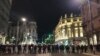Pripadnici Policijske brigade na uglu ulica Kneza Miloša i Kralja Milana, Beograd, Srbija, 15. avgust 2025. 