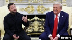 Predsednici SAD i Ukrajine, Donald Tramp i Volodimir Zelenski u Beloj kući, 18. avgust 2025.