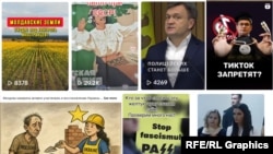 Snimci ekrana s TikToka, Fejsbuka i Instagrama naloga koji šire lažne narative u Moldaviji
