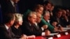 U.S. -- President Slobodan Milosevic of the Federal Republic of Yugoslavia, President Alija Izetbegovic of the Republic of Bosnia and Herzegovina, and President Franjo Tudjman of the Republic of Croatia initial the Dayton Peace Accords. at the Wright-Pa