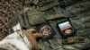 UKRAINE – Chevrons and patches of the Russian military after the battles in the Kyiv region, from where they were knocked out by the Armed Forces of Ukraine. The village of Moschun in the Buchan district of the Kyiv region. April 8, 2022 