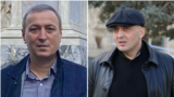 მოკლული ლევან ჯანგველაძე და ოთარ ფარცხალაძე, ყოფილი გენერალური პროკურორი. ფოტოკოლაჟი