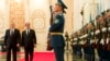 Қазақстан президенті Нұрсұлтан Назарбаев пен Франция президенті Франсуа Олланд. Астана, 5 желтоқсан 2014 жыл.
