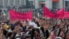 A demonstration in Bishkek on March 24