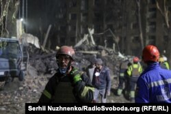 Последствия попадания в Святошинском районе Киева, 24 апреля 2025 года